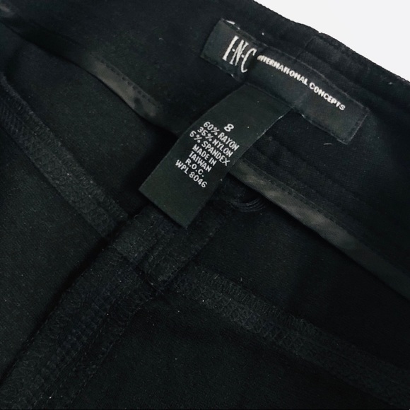 INC International Concepts Black Trousers Pants 8 - Picture 4 of 5